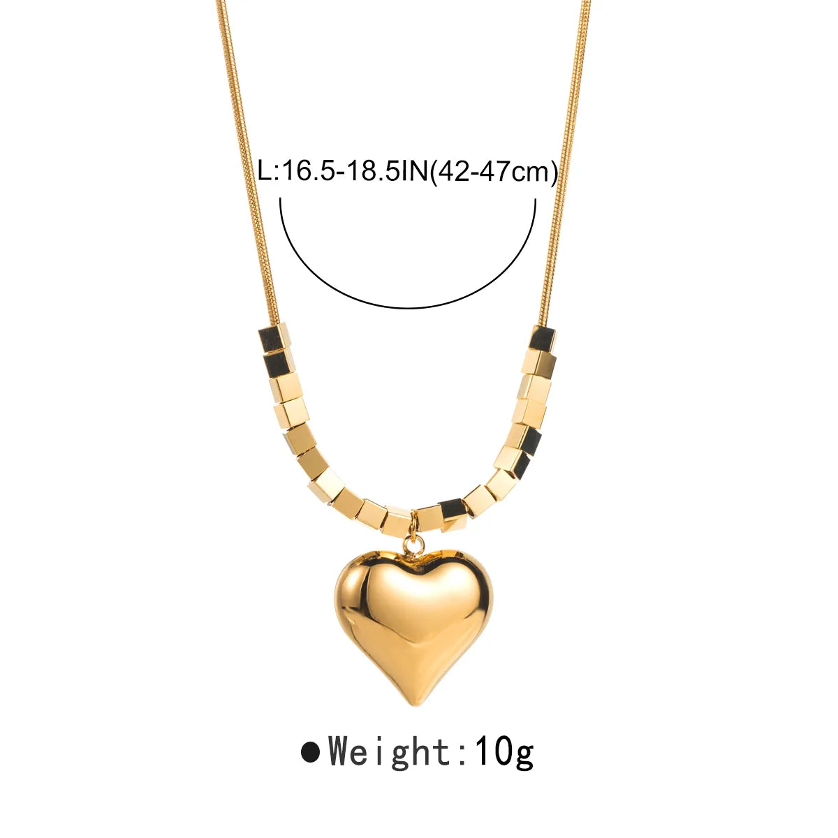 Wholesale Jewelry Modern Style Simple Style Heart Shape 304 Stainless Steel Necklace Pendant