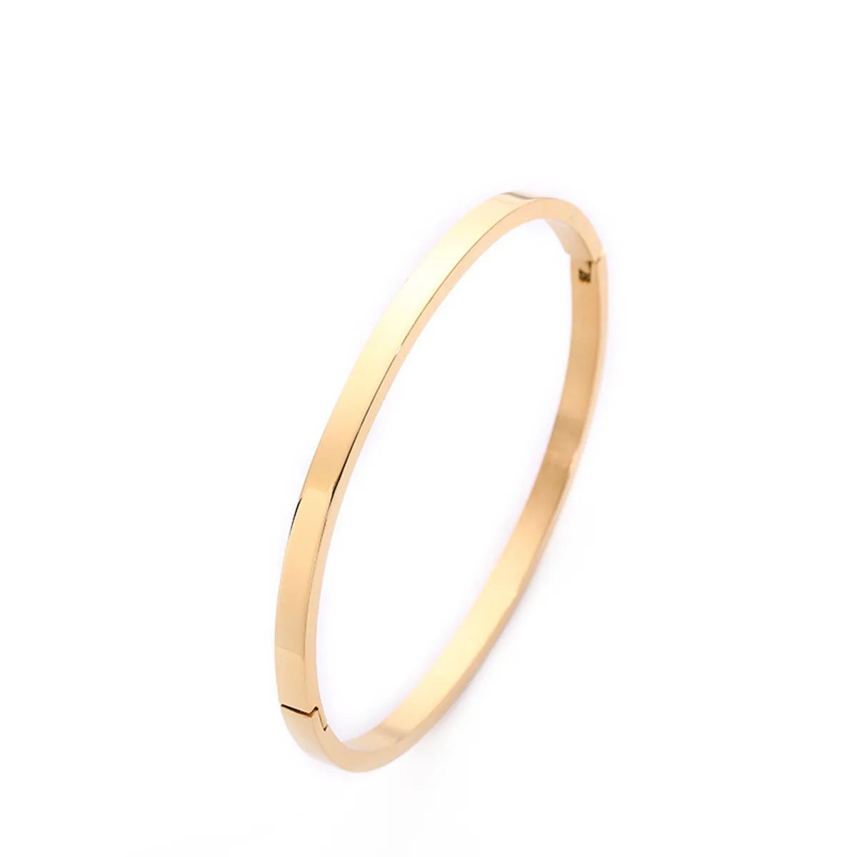 Wholesale Modern Style Solid Color Stainless Steel 18k Gold Plated Bangle