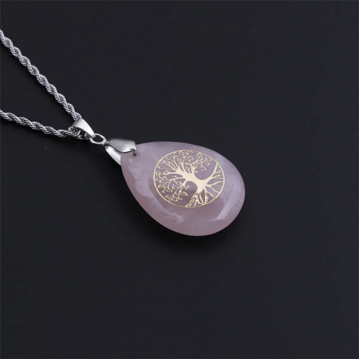 Wholesale New Carving Tree Of Life Drop Pendant Stainless Steel Necklace Gooddiy