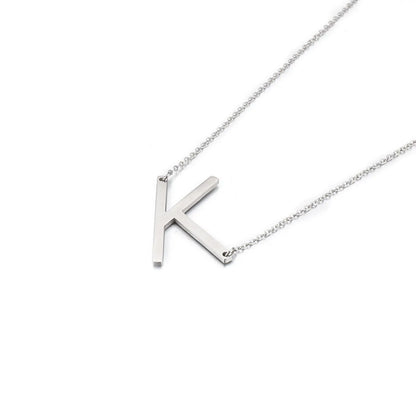 Wholesale New Style 26 English Letters Titanium Steel Clavicle Necklace Gooddiy