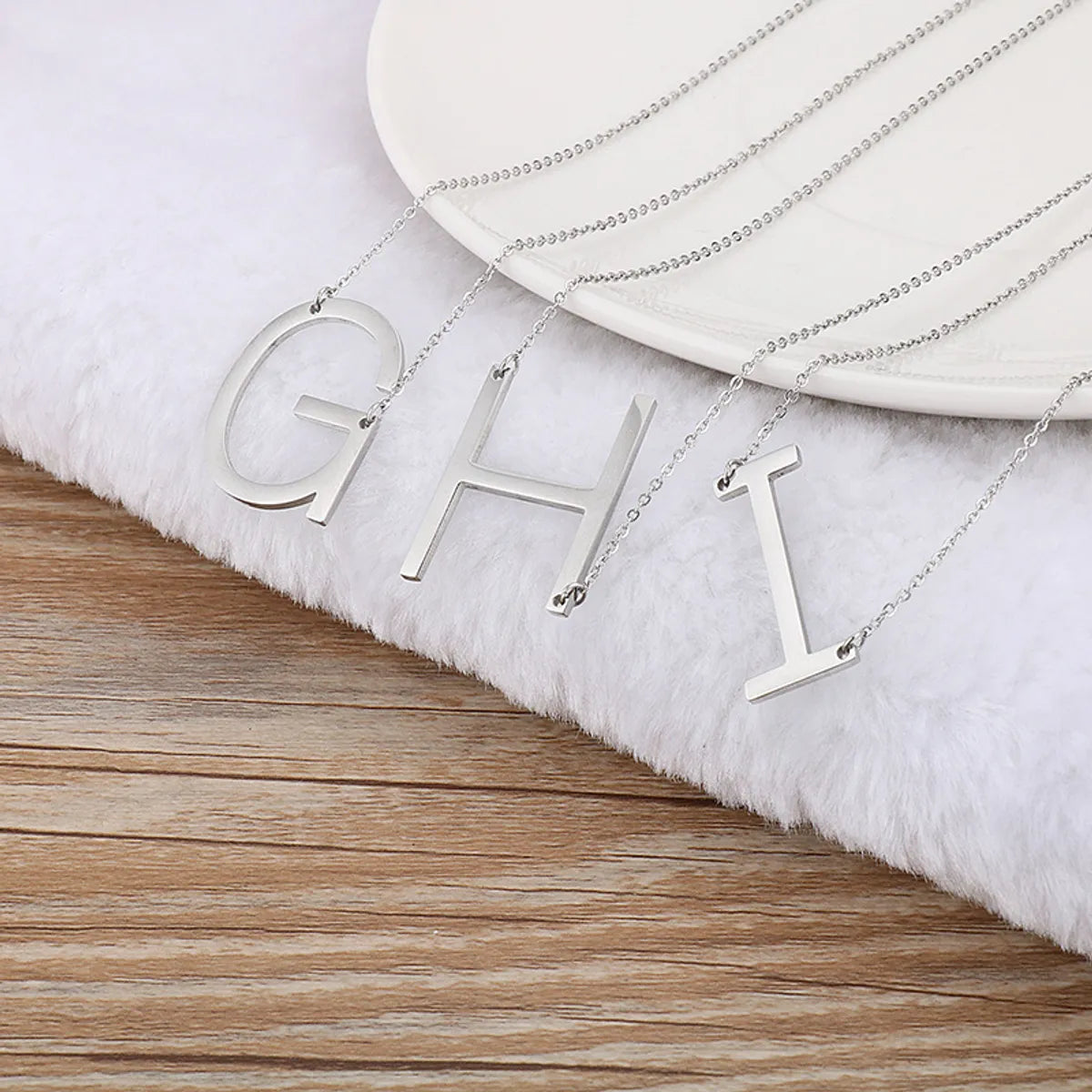 Wholesale New Style 26 English Letters Titanium Steel Clavicle Necklace Gooddiy