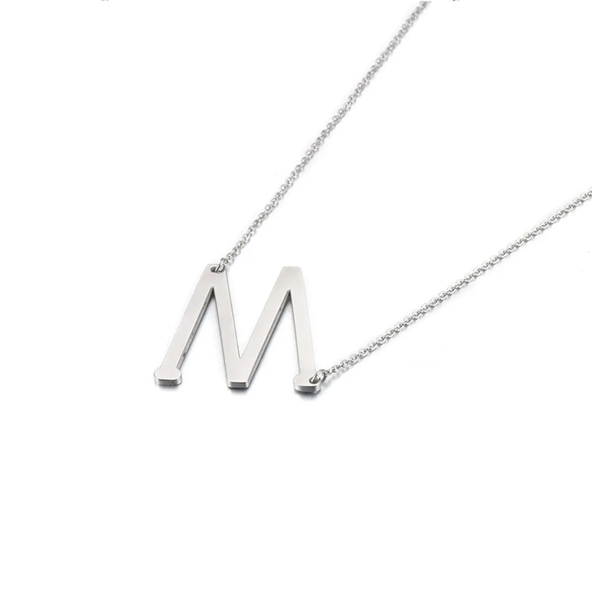 Wholesale New Style 26 English Letters Titanium Steel Clavicle Necklace Gooddiy