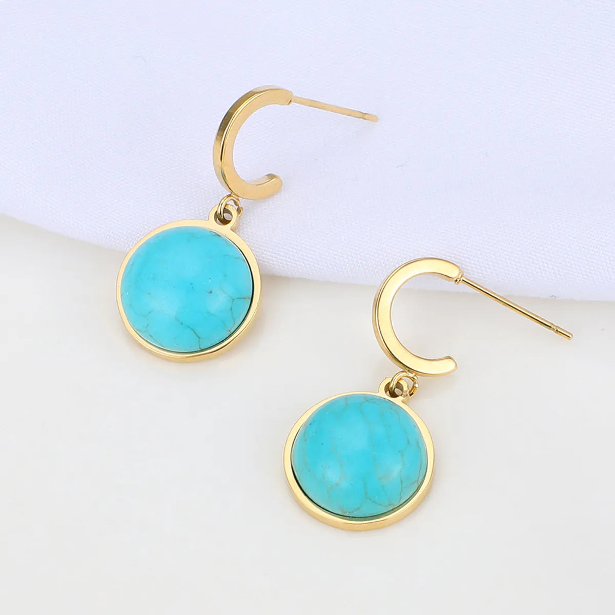 Ins Style Geometric Stainless Steel Plating No Inlaid Earrings