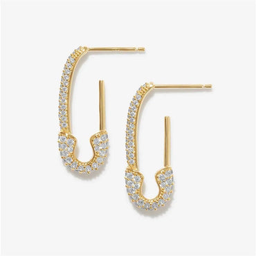 Wholesale New U-Shaped Pins Diamond Earrings Nihaojewelry