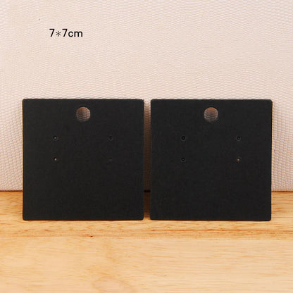 Earring Cards In Stock Wholesale Ornament Packaging 700g Black Blank Ear Studs Cardboard Printing Jewelry Tag Logo