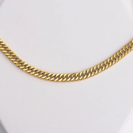 Punk Waves Stainless Steel Plating 18k Gold Plated Necklace