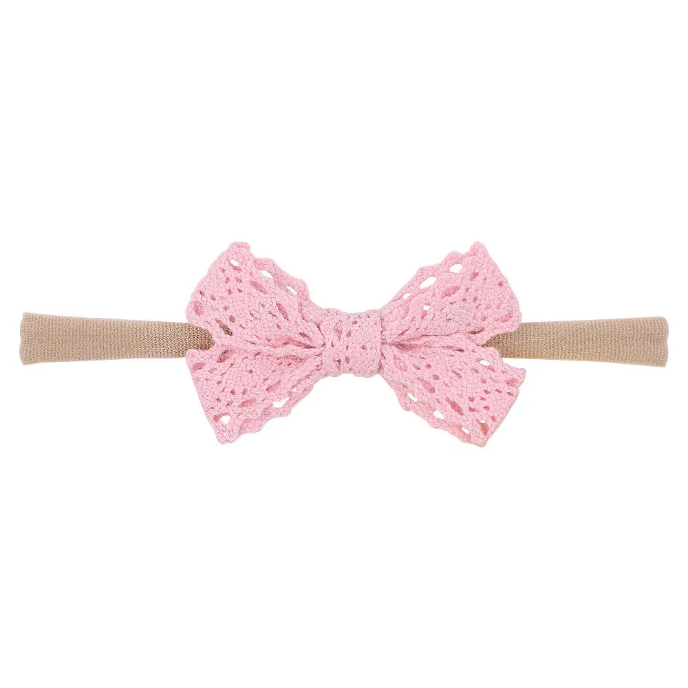 Wholesale Pure Color Lace Bow Children Hairband Nihaojewelry