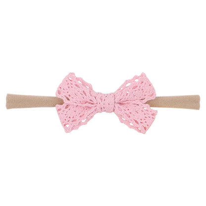 Wholesale Pure Color Lace Bow Children Hairband Nihaojewelry