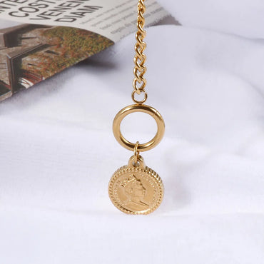 Wholesale Queen Coin Stainless Steel Necklace Gooddiy