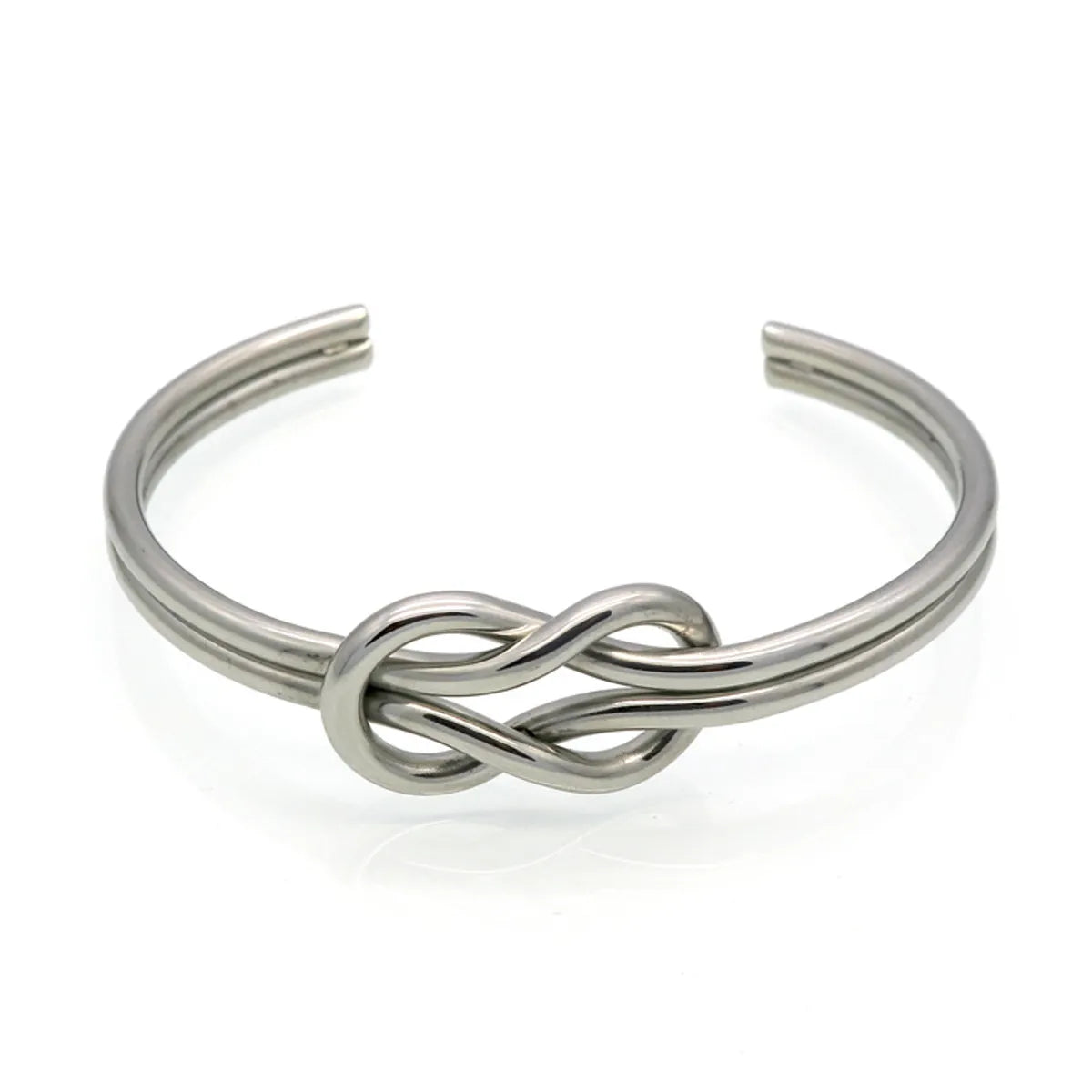 Retro Bow Knot 304 Stainless Steel Titanium Steel 18K Gold Plated Bangle In Bulk