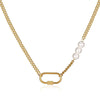 304 Stainless Steel 18K Gold Plated Retro Classic Style Plating Geometric Necklace