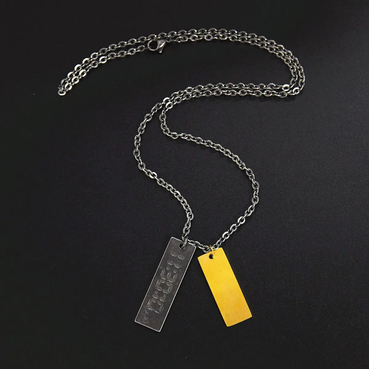 Wholesale Retro Color Block Stainless Steel Polishing Pendant Necklace