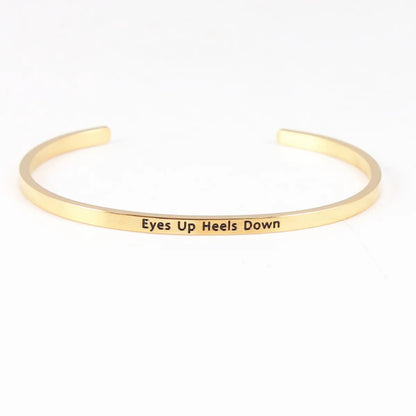 Wholesale Retro Letter Stainless Steel Bangle