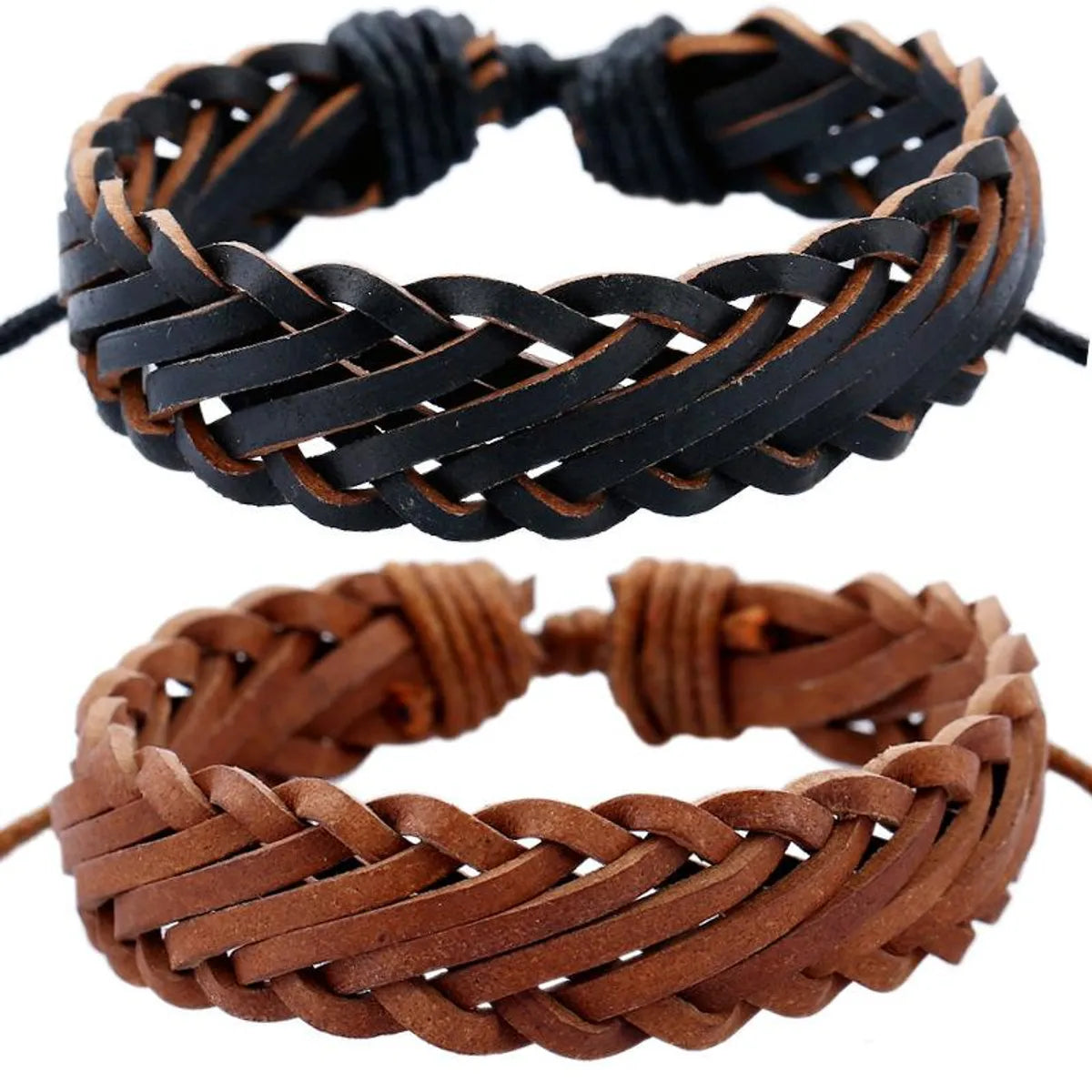 Wholesale Retro Personality Male Imitation Leather Bracelet Woven Multilayer Bracelet