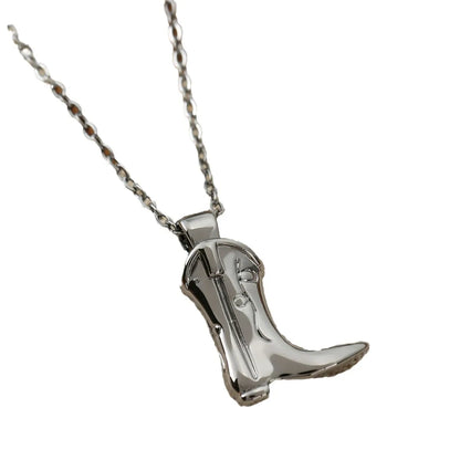 Wholesale Retro Simple Style Boots Copper Plating Pendant Necklace