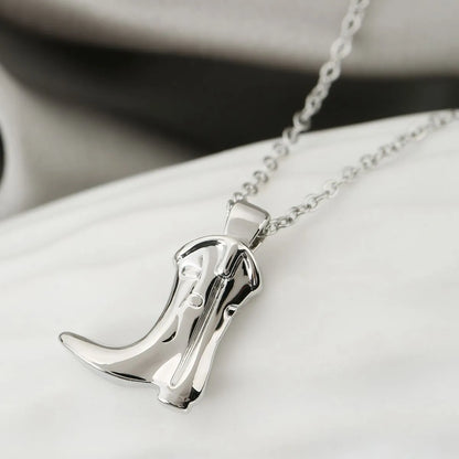 Wholesale Retro Simple Style Boots Copper Plating Pendant Necklace