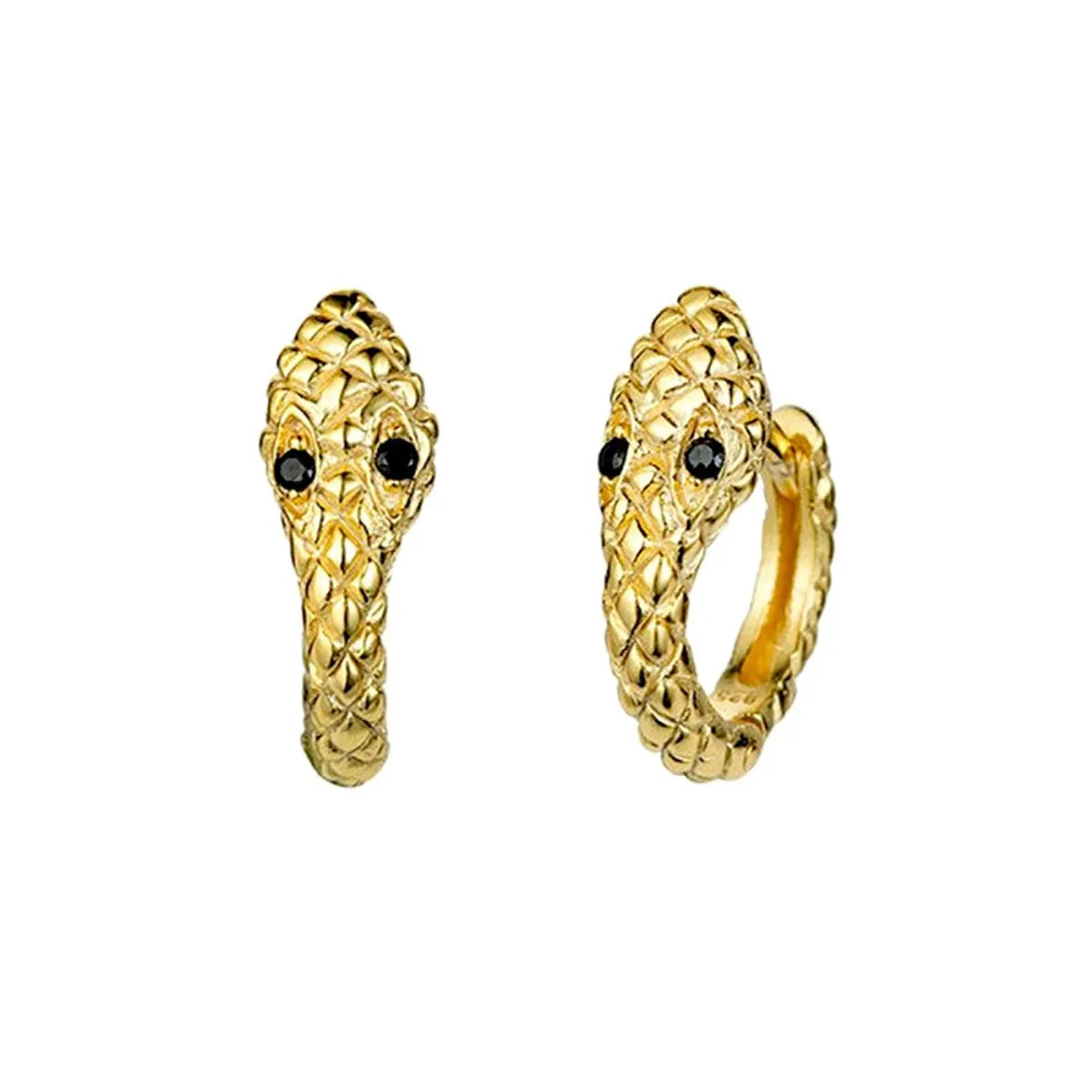 Wholesale Retro Snake-shaped Copper Earrings