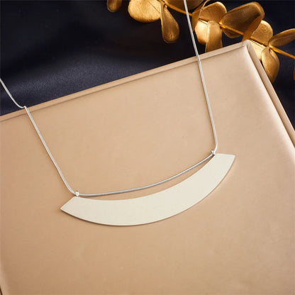 Wholesale Retro Solid Color Titanium Steel 18k Gold Plated Necklace