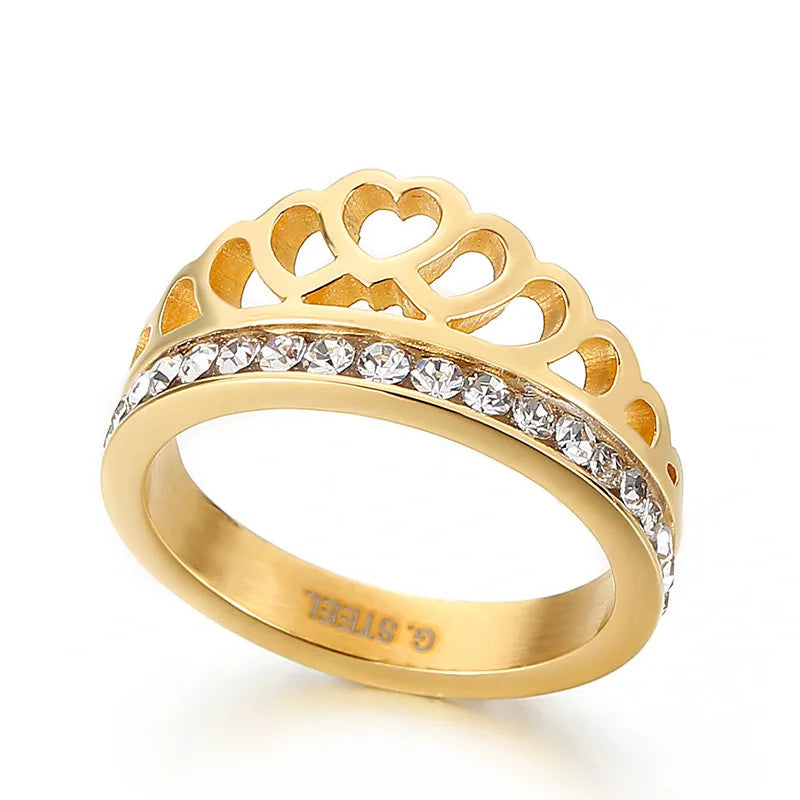 304 Stainless Steel 18K Gold Plated Fashion No Inlaid