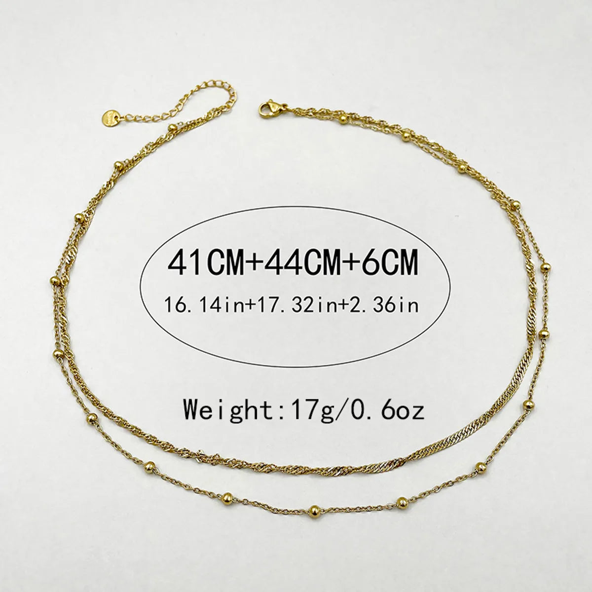 Wholesale Roman Style Commute Solid Color Stainless Steel Plating Gold Plated Layered Necklaces