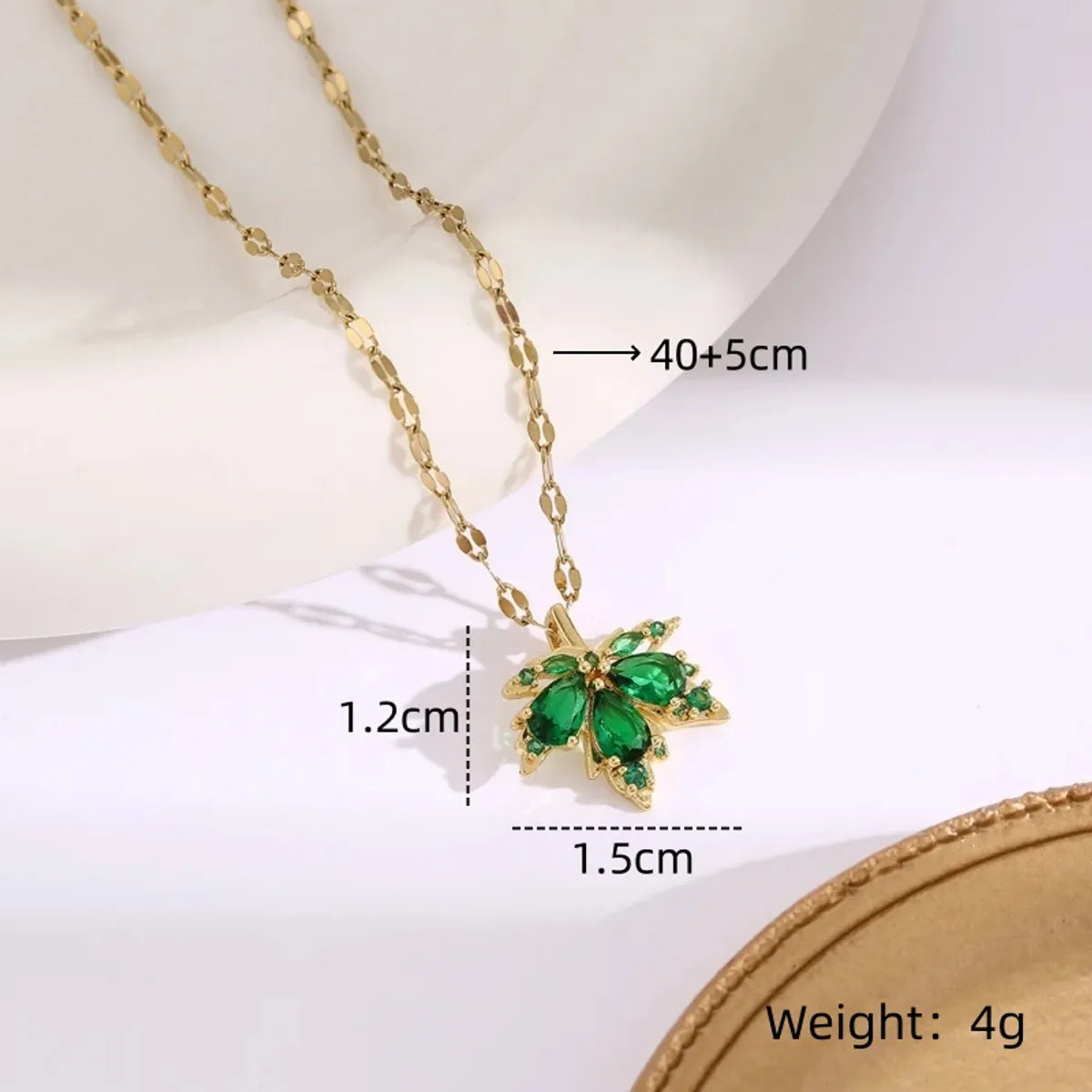 Wholesale Shiny Geometric 201 Stainless Steel Copper Inlay Zircon Pendant Necklace