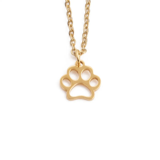 Wholesale Simple Dog Paw Pendant Stainless Steel Necklace Gooddiy