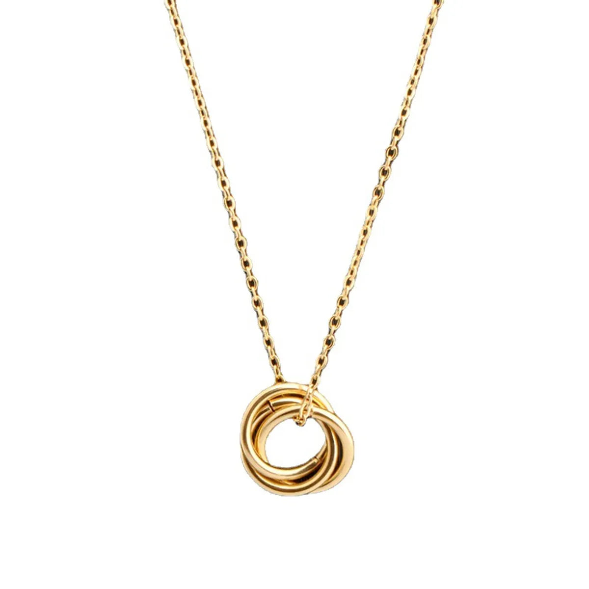 Wholesale Simple Style Circle Titanium Steel Necklace