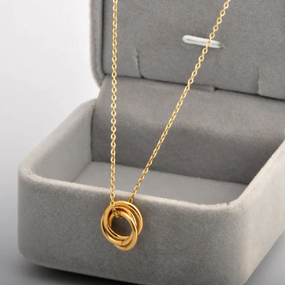 Wholesale Simple Style Circle Titanium Steel Necklace