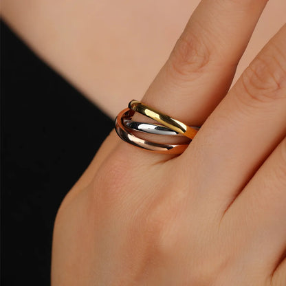 Wholesale Simple Style Circle Titanium Steel Rings