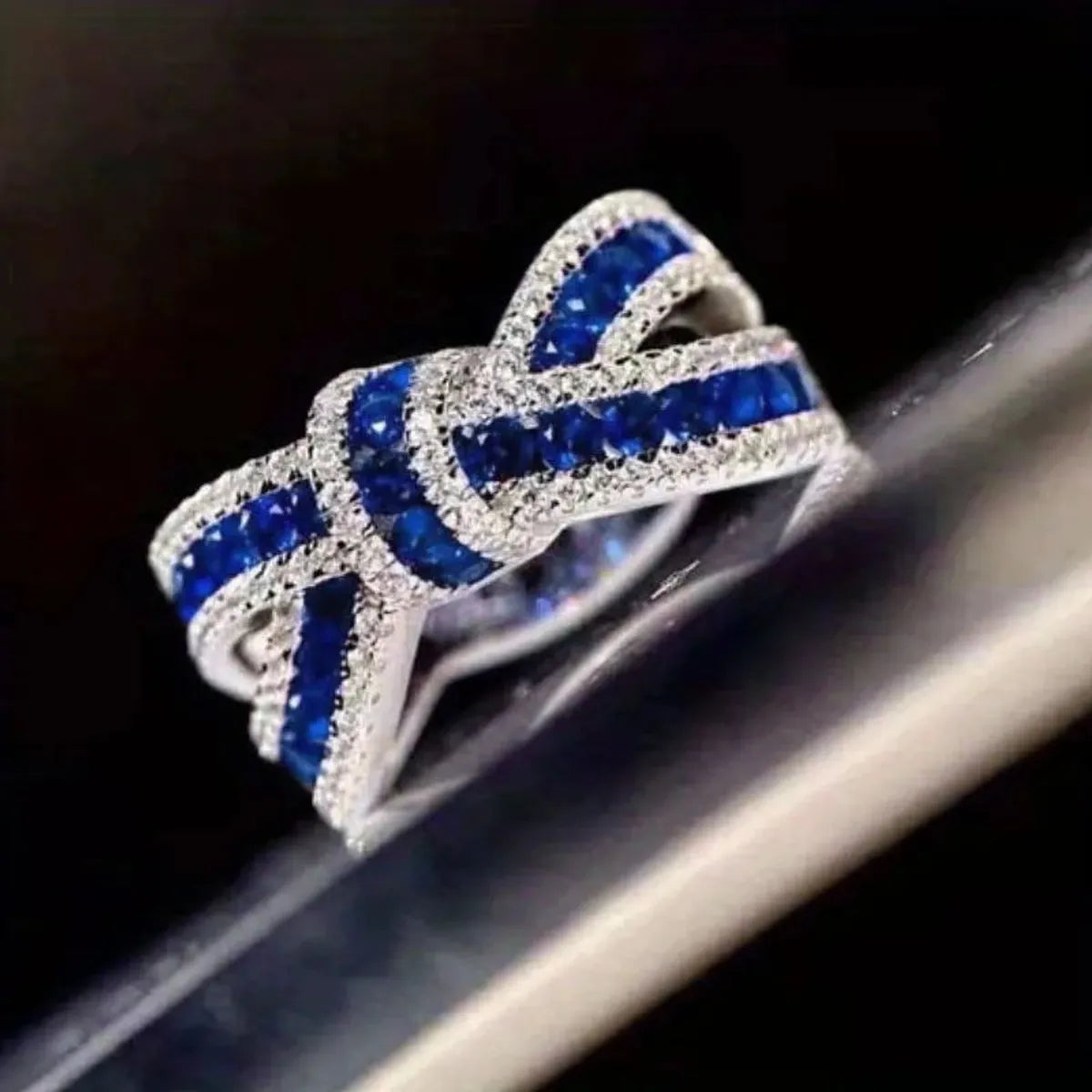 Wholesale Simple Style Classic Style Bow Knot Copper Inlay Zircon Rings