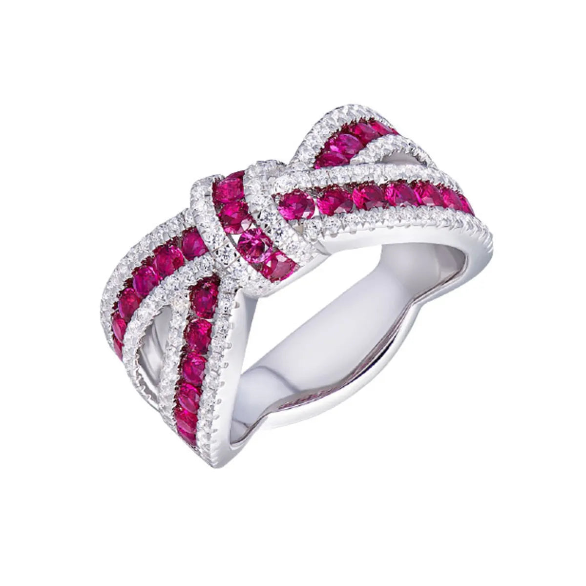 Wholesale Simple Style Classic Style Bow Knot Copper Inlay Zircon Rings