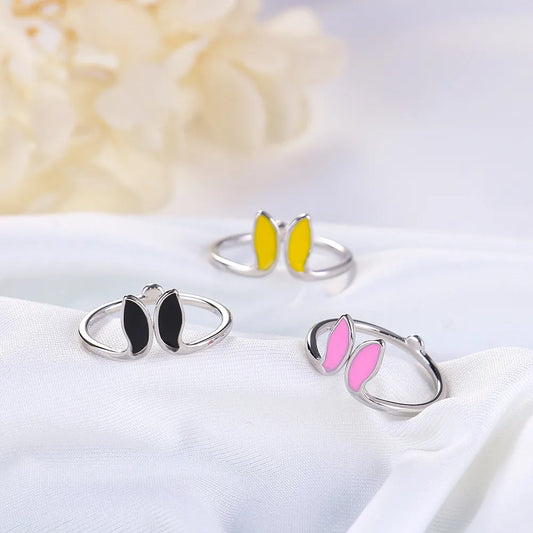 Wholesale Simple Style Classic Style Butterfly Copper Stoving Varnish Rings