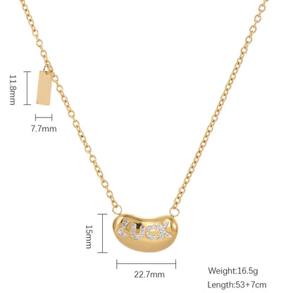 Simple Style Classic Style Eight Awn Star Heart Shape Stainless Steel Titanium Steel Plating Inlay Zircon Gold Plated Sweater Chain