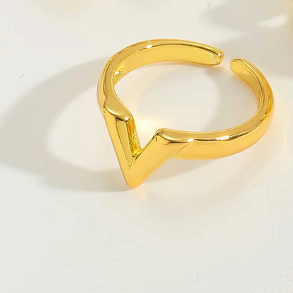 Wholesale Simple Style Classic Style Geometric Copper Plating Open Rings