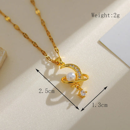 Wholesale Simple Style Classic Style Ginkgo Leaf Copper Plating 18K Gold Plated Pendant Necklace