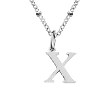 Stainless Steel Titanium Steel Simple Style Classic Style Plating Letter Pendant Necklace