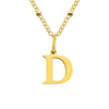 Stainless Steel Titanium Steel Simple Style Classic Style Plating Letter Pendant Necklace