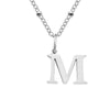 Stainless Steel Titanium Steel Simple Style Classic Style Plating Letter Pendant Necklace