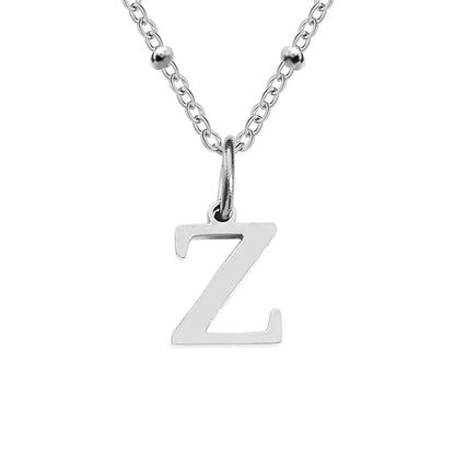 Stainless Steel Titanium Steel Simple Style Classic Style Plating Letter Pendant Necklace