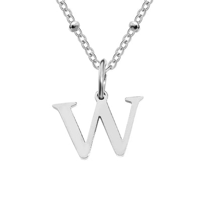 Stainless Steel Titanium Steel Simple Style Classic Style Plating Letter Pendant Necklace