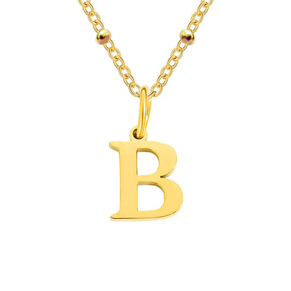 Stainless Steel Titanium Steel Simple Style Classic Style Plating Letter Pendant Necklace