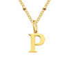 Stainless Steel Titanium Steel Simple Style Classic Style Plating Letter Pendant Necklace