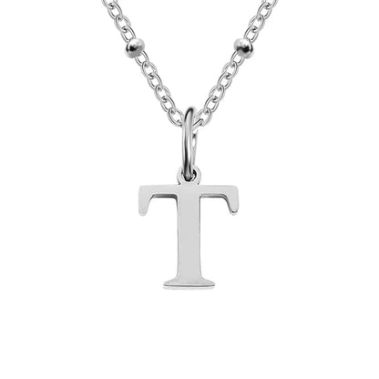 Stainless Steel Titanium Steel Simple Style Classic Style Plating Letter Pendant Necklace