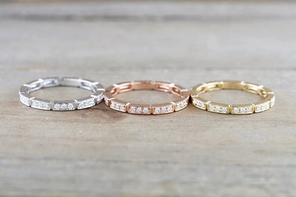 Wholesale Simple Style Classic Style Solid Color Copper Inlay Zircon Rings