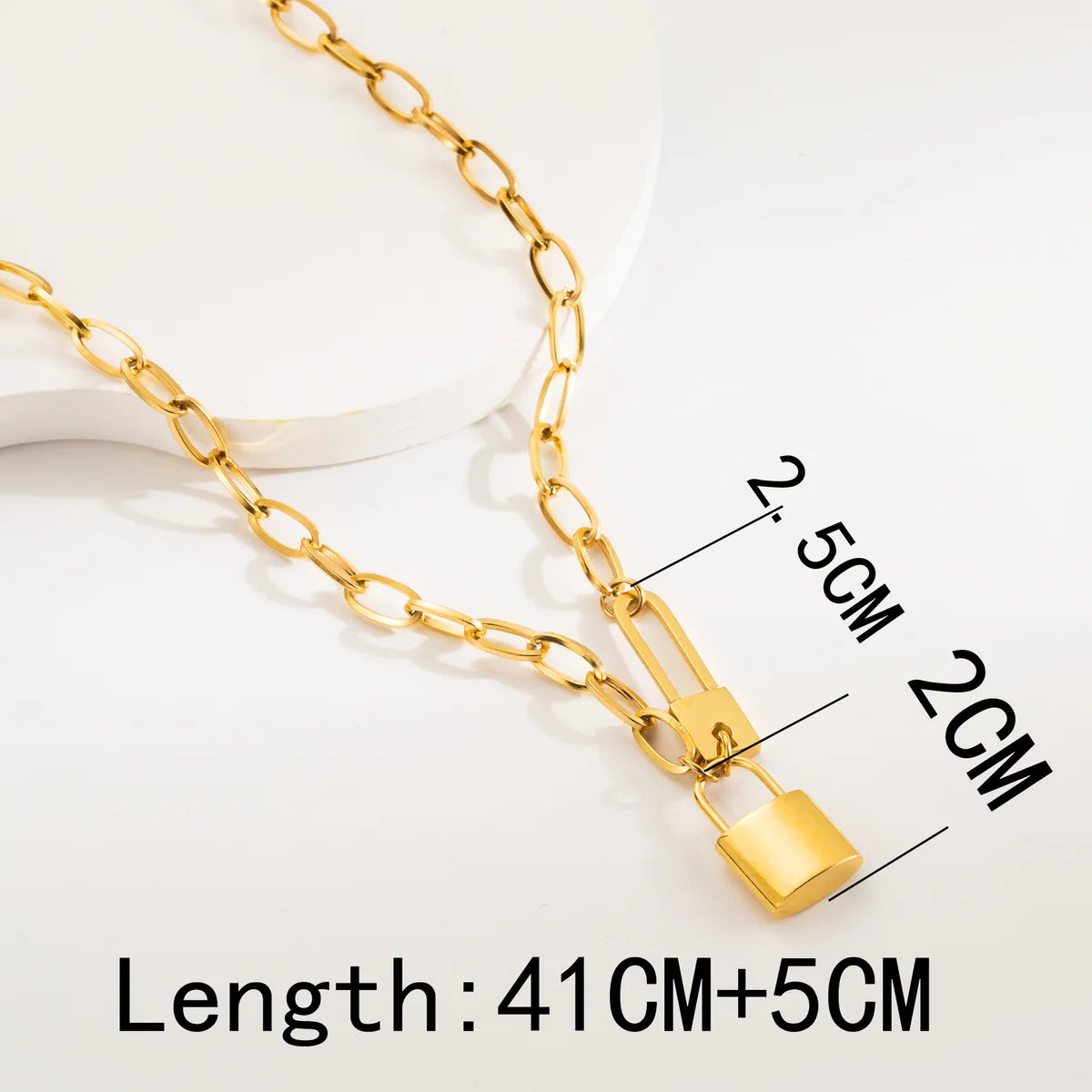 Wholesale Simple Style Classic Style Solid Color Stainless Steel Inlay 18k Gold Plated Rhinestones Pendant Necklace