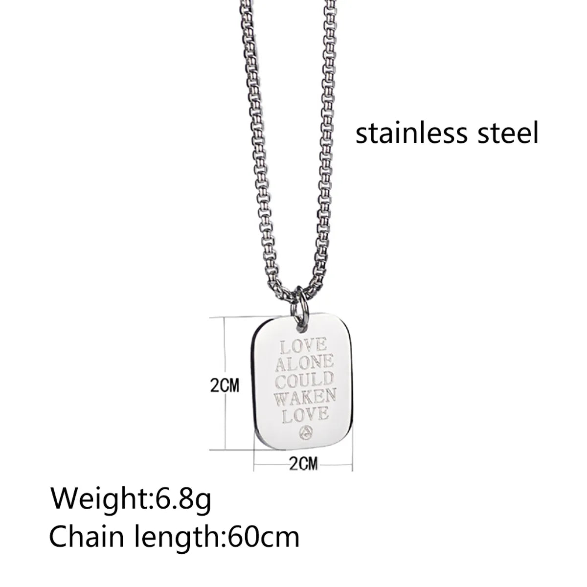 Wholesale Simple Style Classic Style Solid Color Stainless Steel Polishing Pendant Necklace