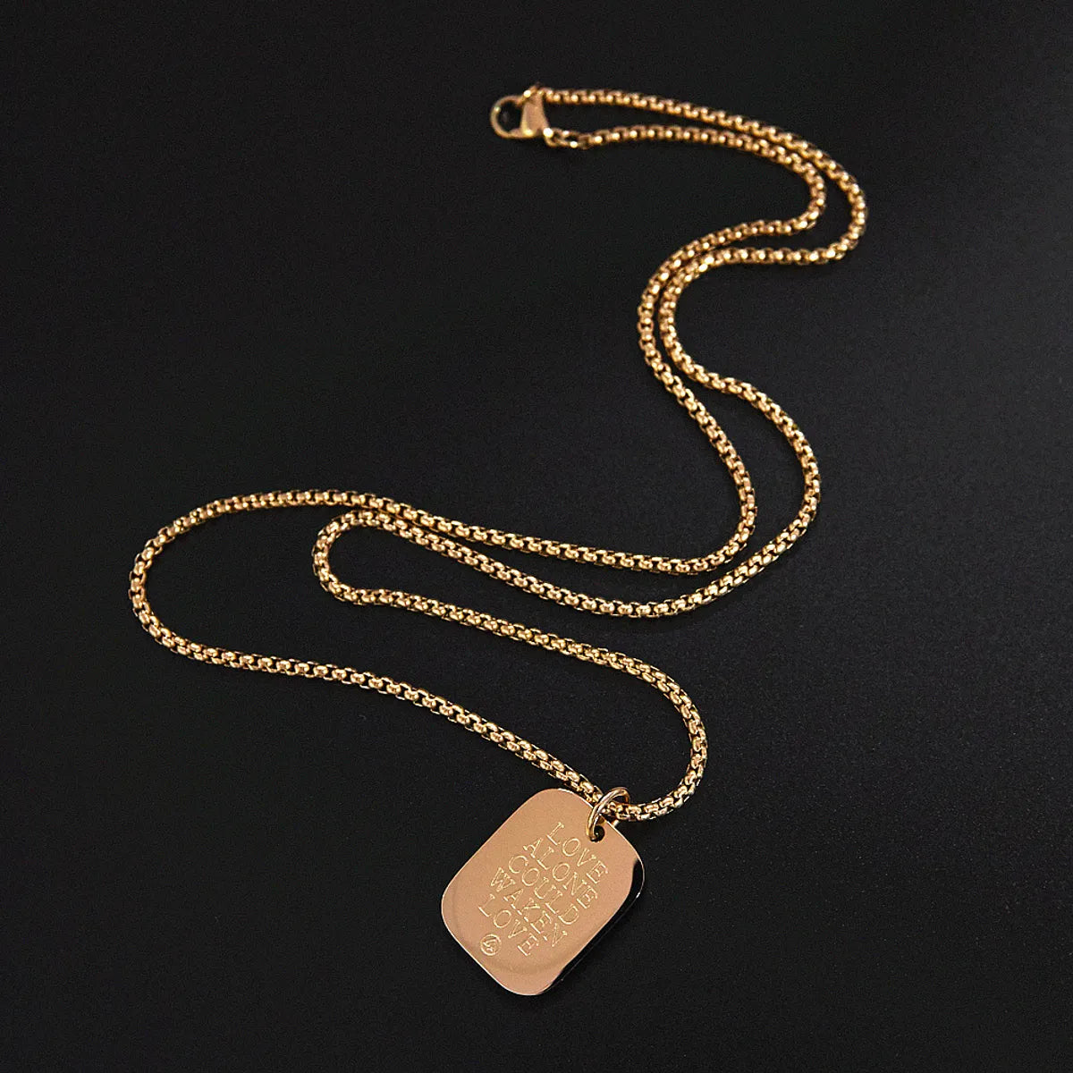 Wholesale Simple Style Classic Style Solid Color Stainless Steel Polishing Pendant Necklace