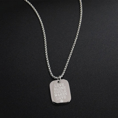 Wholesale Simple Style Classic Style Solid Color Stainless Steel Polishing Pendant Necklace