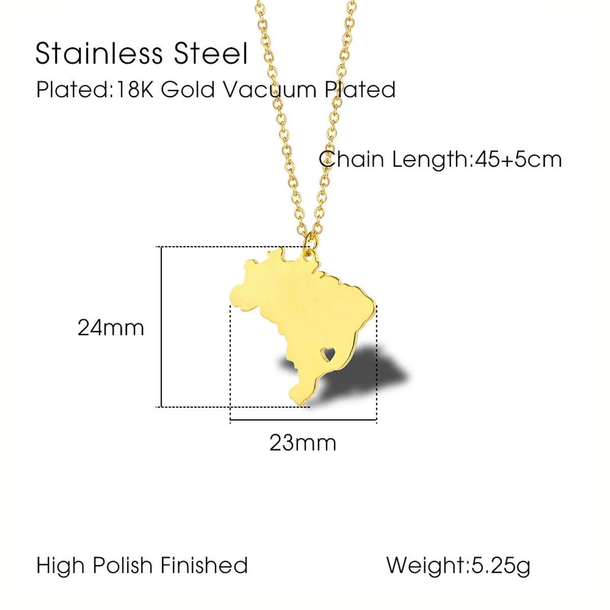 Wholesale Simple Style Classic Style Solid Color Titanium Steel Irregular Pendant Necklace