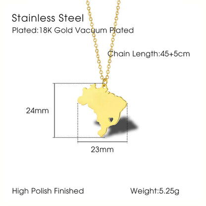 Wholesale Simple Style Classic Style Solid Color Titanium Steel Irregular Pendant Necklace